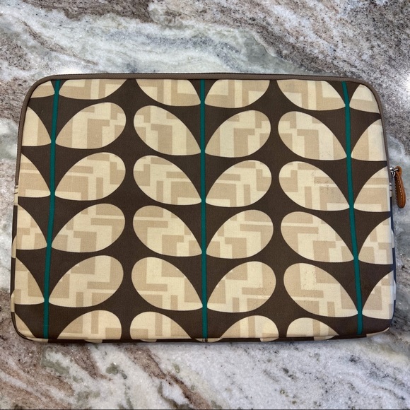 Orla Kiely Bags Orla Kiely Coated Canvas Laptop Sleeve Stem Maze